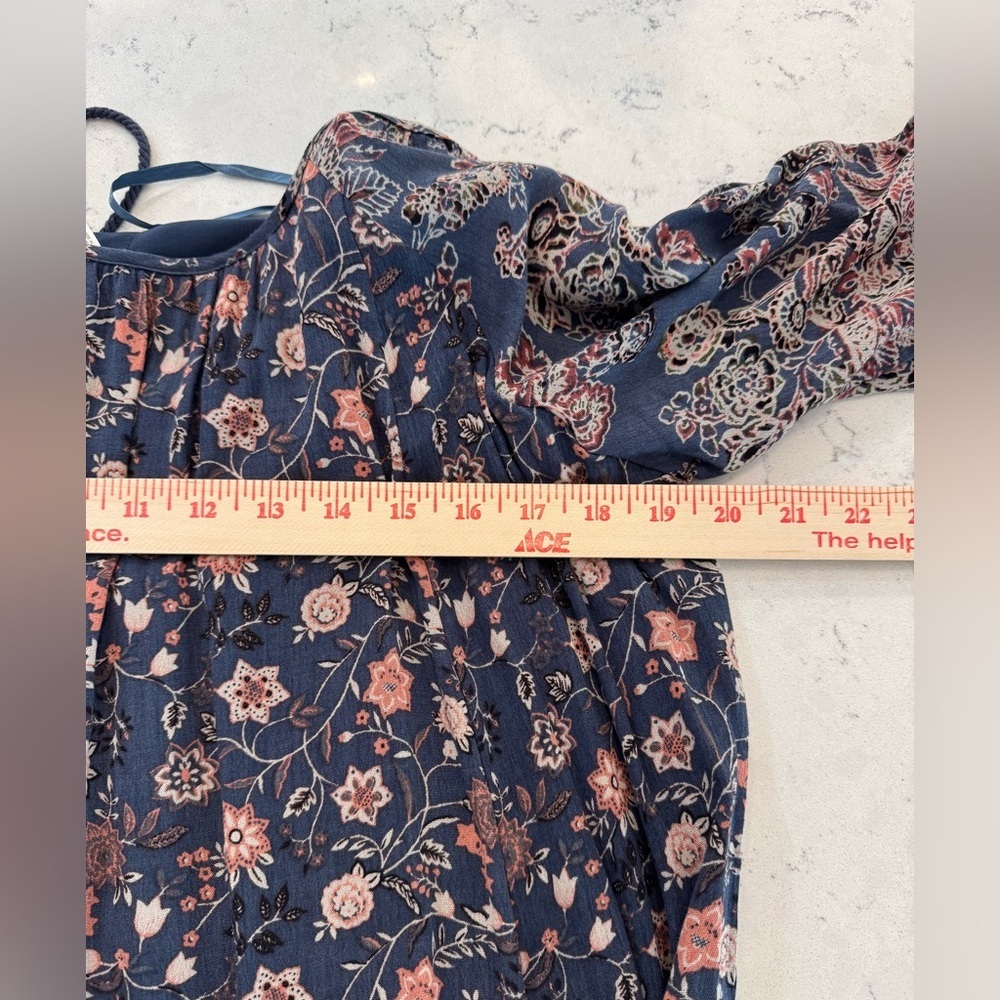 Free People Lucky Loosie Long Sleeve
Swing Dress Indigo Combo Sz S - Picture 8 of 15